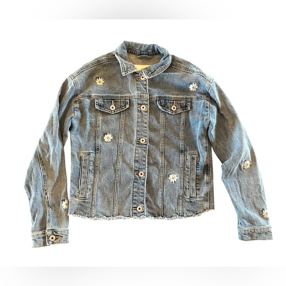 Abercrombie & Fitch Kids Daisy Denim Jeans Jacket Size XL 15-16